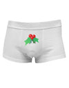 holly Christmas Design Mens Cotton Trunk Underwear-Men's Trunk Underwear-TooLoud-White-Small-Davson Sales