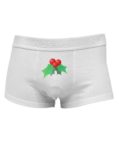 holly Christmas Design Mens Cotton Trunk Underwear-Men's Trunk Underwear-TooLoud-White-Small-Davson Sales