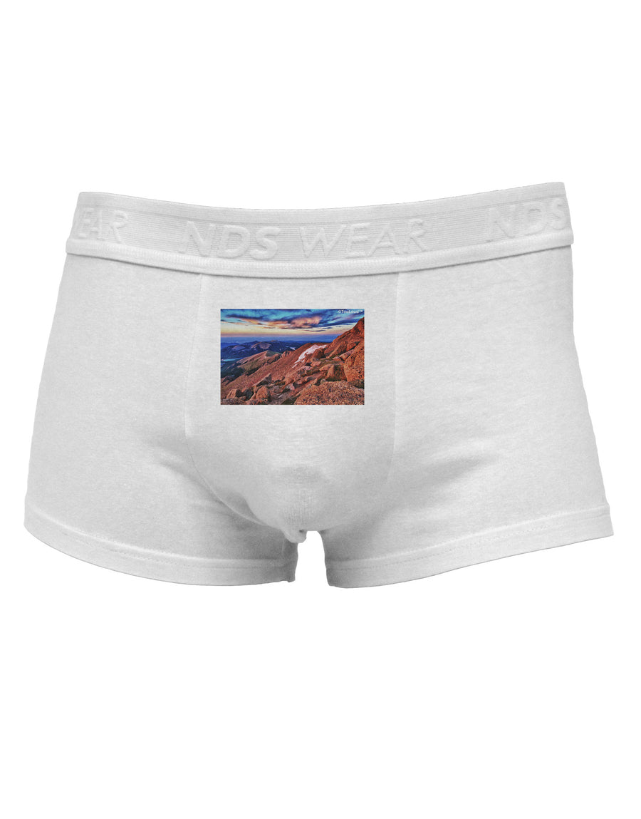 Colorado Mtn Sunset Mens Cotton Trunk Underwear-Men's Trunk Underwear-NDS Wear-White-Small-Davson Sales