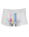 American Pride - Rainbow Flag Mens Cotton Trunk Underwear-Men's Trunk Underwear-NDS Wear-White-Small-Davson Sales