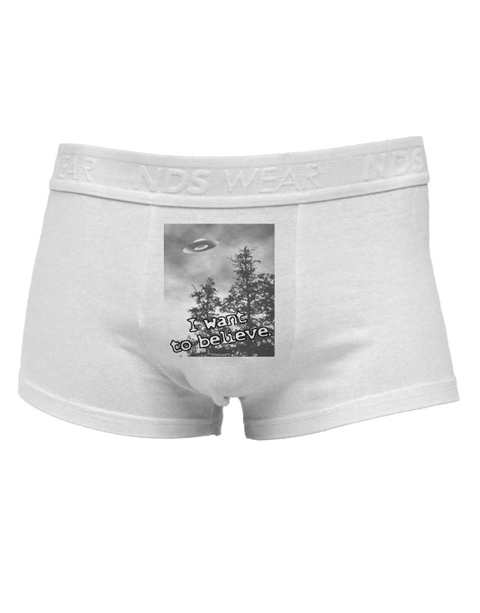 I Want to Believe - UFO Mens Cotton Trunk Underwear by TooLoud-Men's Trunk Underwear-NDS Wear-White-Small-Davson Sales