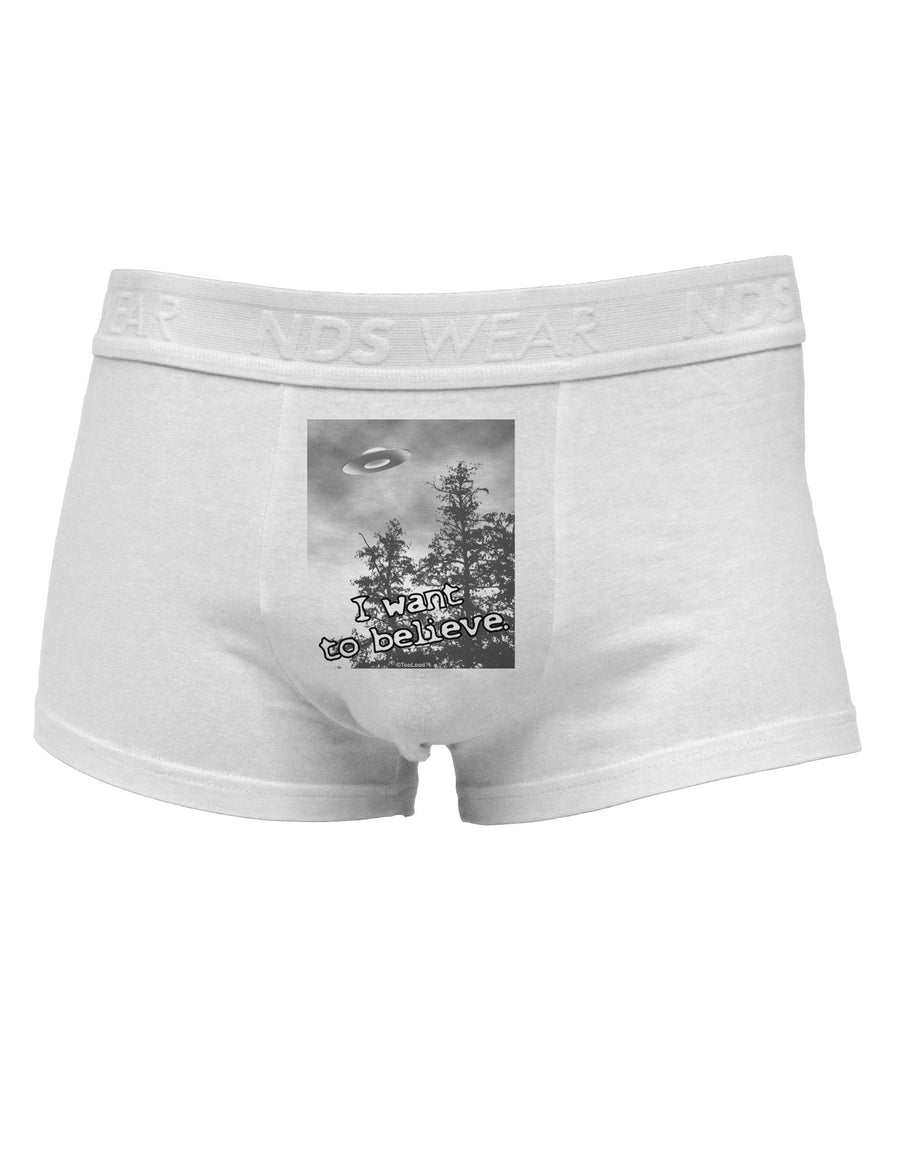 I Want to Believe - UFO Mens Cotton Trunk Underwear by TooLoud-Men's Trunk Underwear-NDS Wear-White-Small-Davson Sales