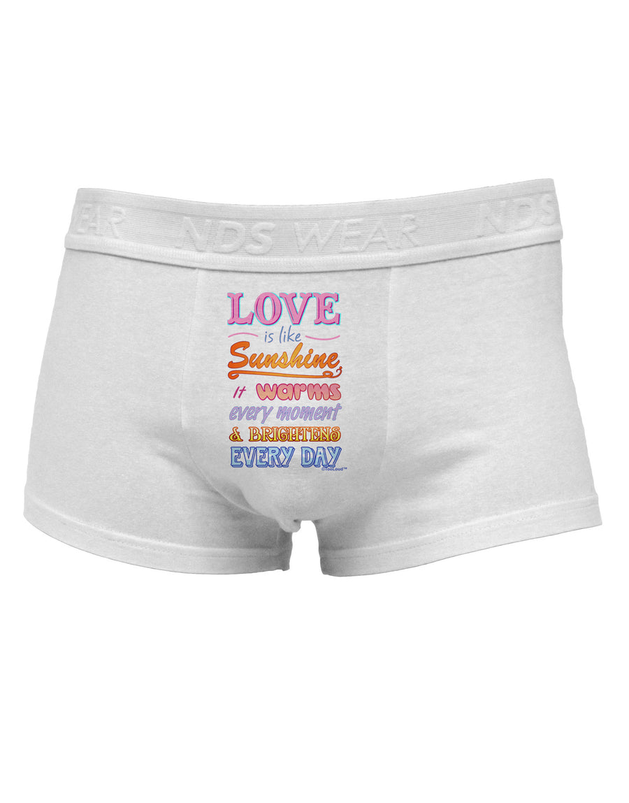 Love is like Sunshine - Quote Mens Cotton Trunk Underwear-Men's Trunk Underwear-NDS Wear-White-Small-Davson Sales