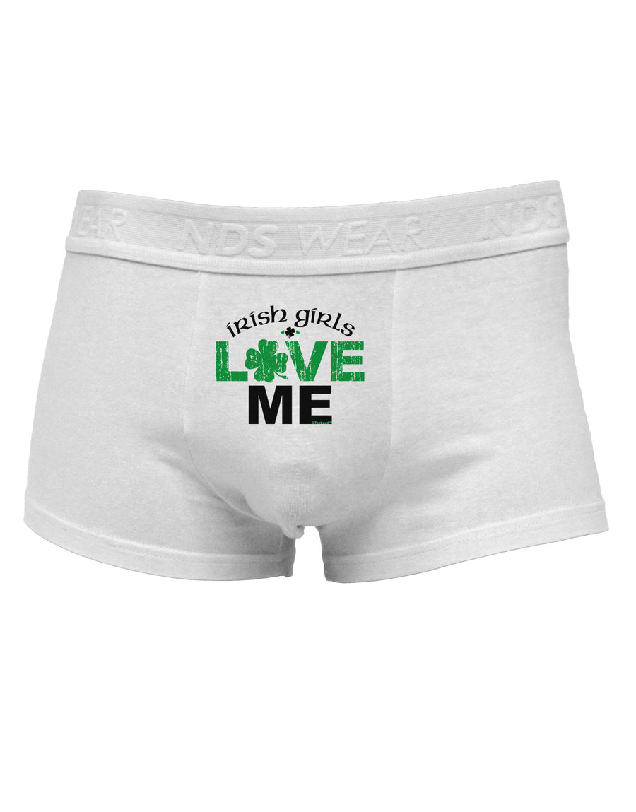 Irish Girls Love Me Mens Cotton Trunk Underwear-Men's Trunk Underwear-NDS Wear-White-Small-Davson Sales