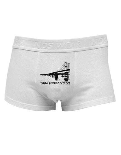 Bay Bridge Cutout Design - San Francisco Mens Cotton Trunk Underwear by TooLoud-Men's Trunk Underwear-TooLoud-White-Small-Davson Sales