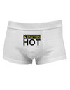 Caution Hot Warning SignMens Cotton Trunk Underwear-Men's Trunk Underwear-NDS Wear-White-Small-Davson Sales