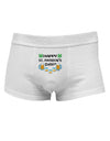 Pixel Happy St Patricks Day Mens Cotton Trunk Underwear-Men's Trunk Underwear-NDS Wear-White-Small-Davson Sales