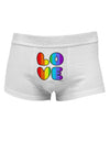 Rainbow LOVE TextMens Cotton Trunk Underwear by TooLoud-Men's Trunk Underwear-TooLoud-White-Small-Davson Sales