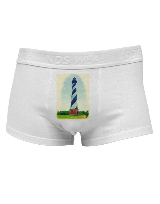 Watercolor Lighthouse 1 Mens Cotton Trunk Underwear-Men's Trunk Underwear-NDS Wear-White-Small-Davson Sales
