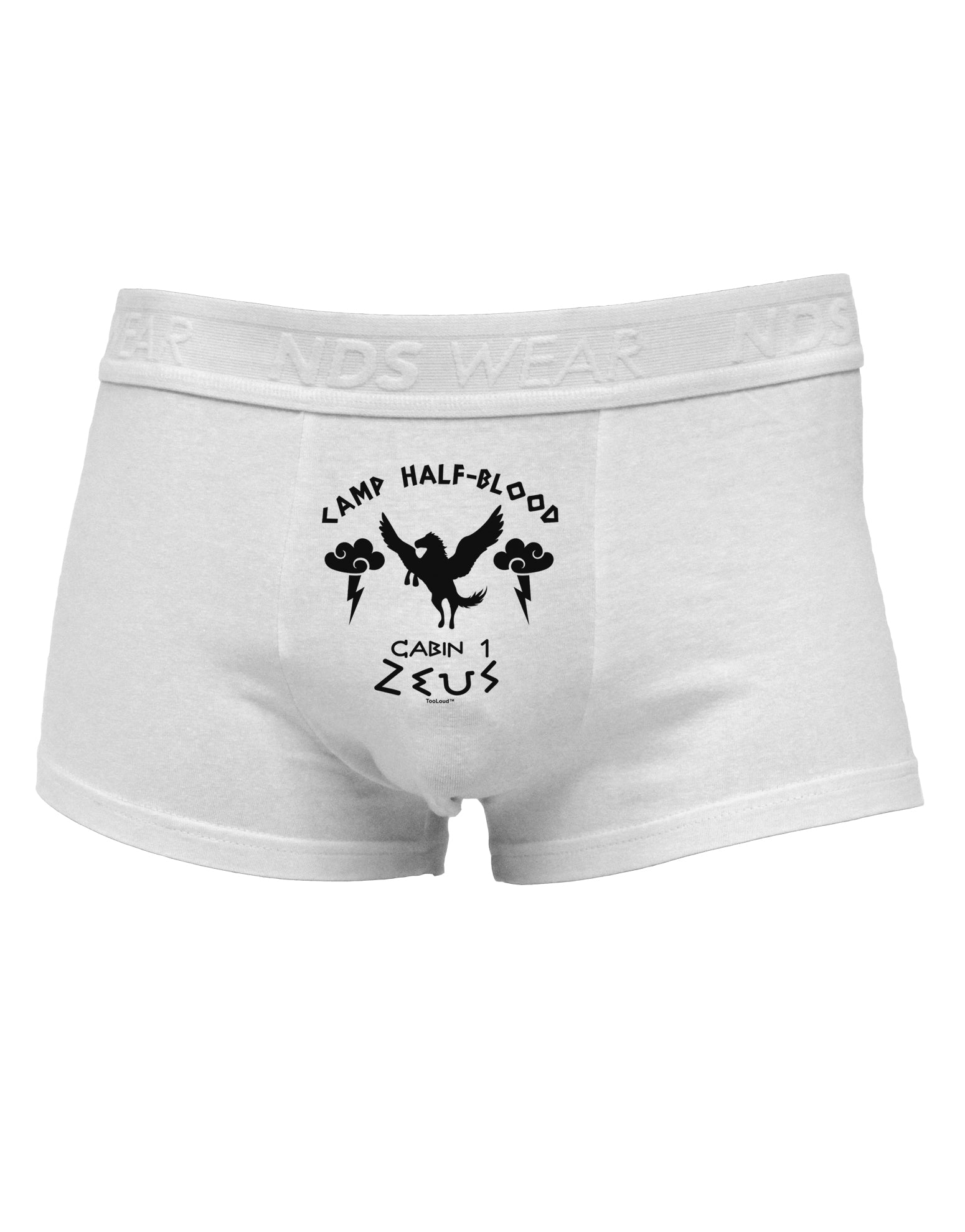 Camp Half Blood Cabin 1 Zeus Mens Cotton Trunk Underwear by NDS Wear-Men's Trunk Underwear-NDS Wear-White-Small-Davson Sales