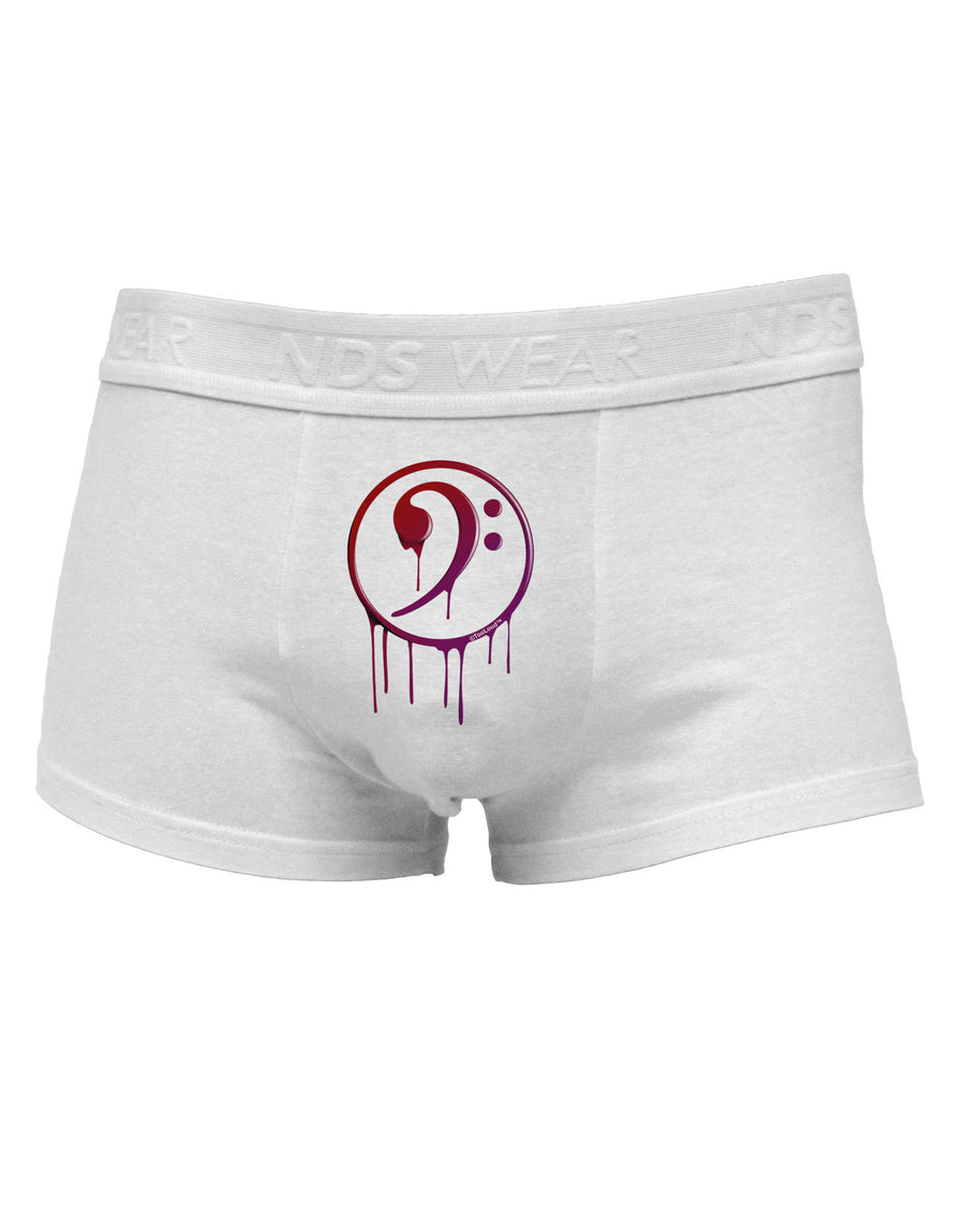 Dripping Bass Symbol Mens Cotton Trunk Underwear-Men's Trunk Underwear-NDS Wear-White-Small-Davson Sales