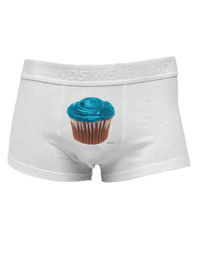 Giant Bright Turquoise CupcakeMens Cotton Trunk Underwear by TooLoud-Men's Trunk Underwear-TooLoud-White-Small-Davson Sales