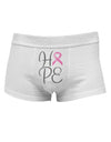 Hope - Breast Cancer Awareness Ribbon Mens Cotton Trunk Underwear-Men's Trunk Underwear-NDS Wear-White-Small-Davson Sales