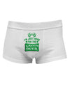 Just Here For The Green Beer Mens Cotton Trunk Underwear-Men's Trunk Underwear-NDS Wear-White-Small-Davson Sales