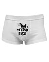 Sleigh Ride BnW Mens Cotton Trunk Underwear-Men's Trunk Underwear-NDS Wear-White-Small-Davson Sales