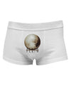 Planet Pluto Text Mens Cotton Trunk Underwear-Men's Trunk Underwear-NDS Wear-White-Small-Davson Sales