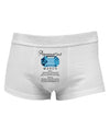 Birthstone Aquamarine Mens Cotton Trunk Underwear-Men's Trunk Underwear-NDS Wear-White-Small-Davson Sales