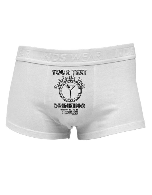 Personalized -Name- Bachelorette Party Drinking Team Mens Cotton Trunk Underwear-Men's Trunk Underwear-NDS Wear-White-Small-Davson Sales