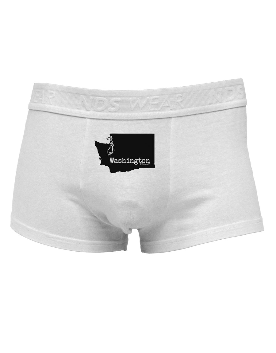 Washington - United States Shape Mens Cotton Trunk Underwear-Men's Trunk Underwear-NDS Wear-White-Small-Davson Sales