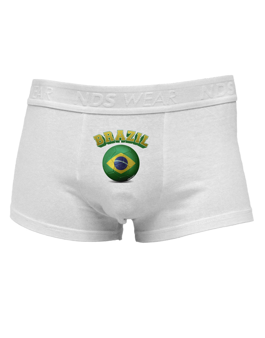 Soccer Ball Flag - Brazil Mens Cotton Trunk Underwear-Men's Trunk Underwear-NDS Wear-White-Small-Davson Sales