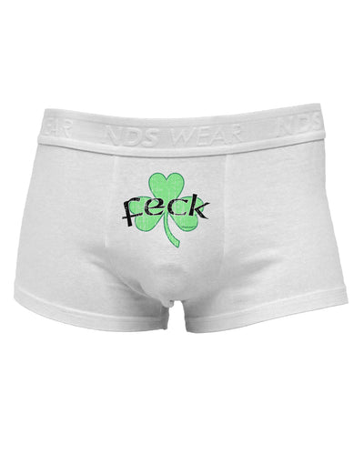 Feck - Clover Distressed Design Mens Cotton Trunk Underwear by TooLoud-Men's Trunk Underwear-NDS Wear-White-Small-Davson Sales