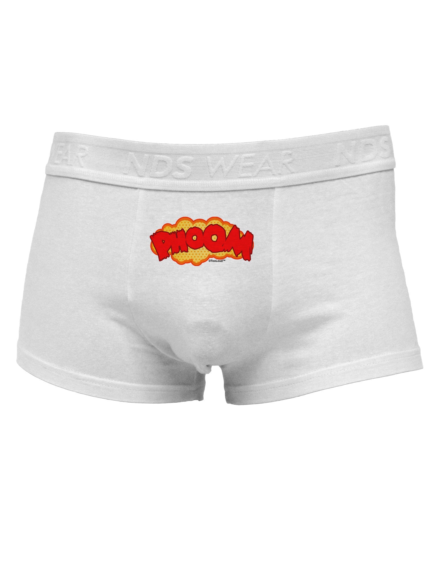 Onomatopoeia PHOOM Mens Cotton Trunk Underwear-Men's Trunk Underwear-NDS Wear-White-Small-Davson Sales