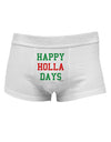 Happy Holla Days - Red and GreenMens Cotton Trunk Underwear by TooLoud-Men's Trunk Underwear-NDS Wear-White-Small-Davson Sales