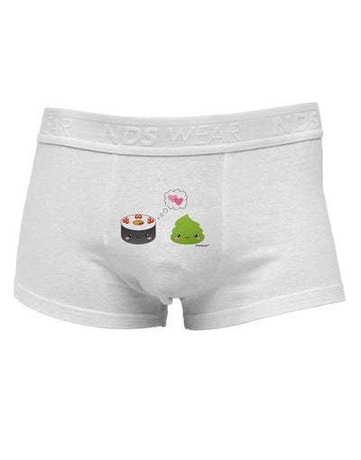 Cute Sushi and Wasabi LoveMens Cotton Trunk Underwear by TooLoud-Men's Trunk Underwear-TooLoud-White-Small-Davson Sales