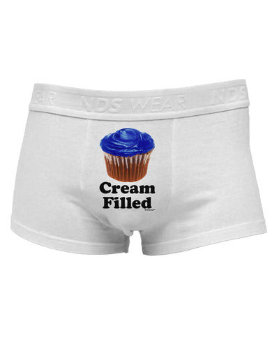 Cream Filled Blue Cupcake Design Mens Cotton Trunk Underwear by TooLoud-Men's Trunk Underwear-TooLoud-White-Small-Davson Sales