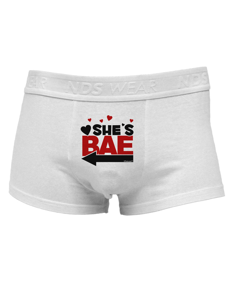 She's BAE - Left Arrow Mens Cotton Trunk Underwear-Men's Trunk Underwear-NDS Wear-White-Small-Davson Sales