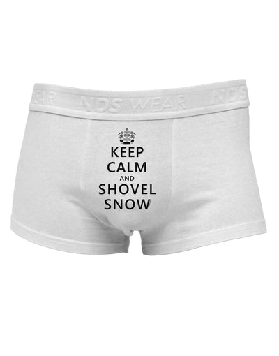 Keep Calm and Shovel SnowMens Cotton Trunk Underwear-Men's Trunk Underwear-NDS Wear-White-Small-Davson Sales