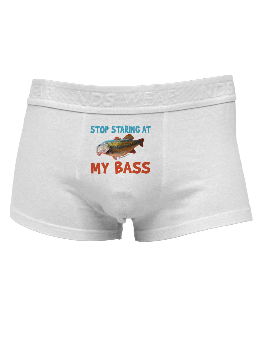 Stop Staring At My Bass Mens Cotton Trunk Underwear-Men's Trunk Underwear-NDS Wear-White-Small-Davson Sales