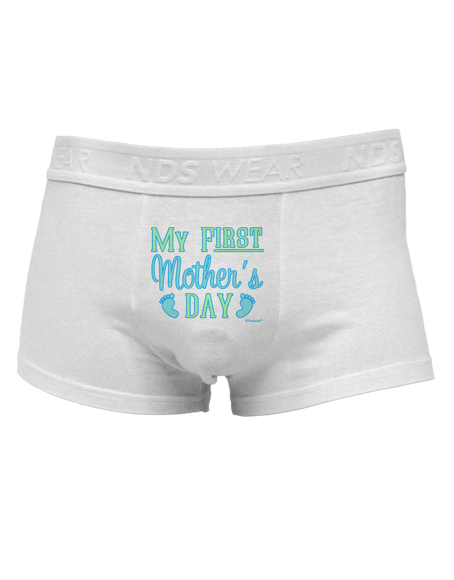 My First Mother's Day - Baby Feet - Blue Mens Cotton Trunk Underwear by TooLoud-Men's Trunk Underwear-NDS Wear-White-Small-Davson Sales