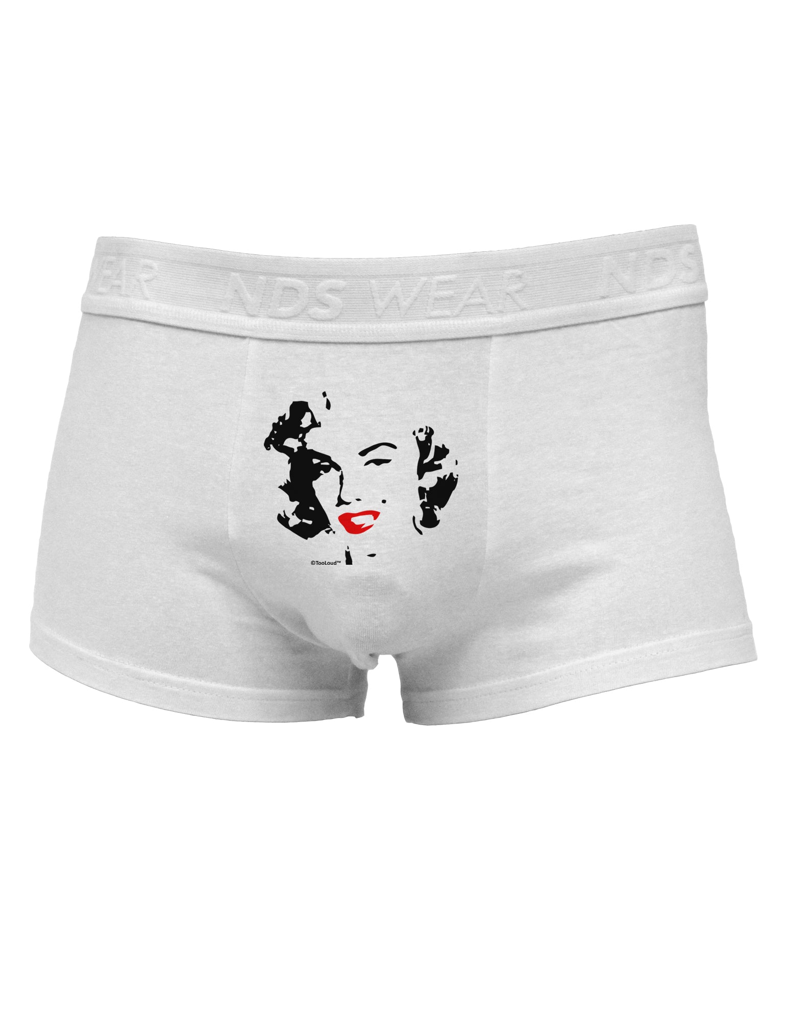 Marilyn Monroe Cutout Design Red LipsMens Cotton Trunk Underwear by TooLoud-Men's Trunk Underwear-TooLoud-White-Small-Davson Sales