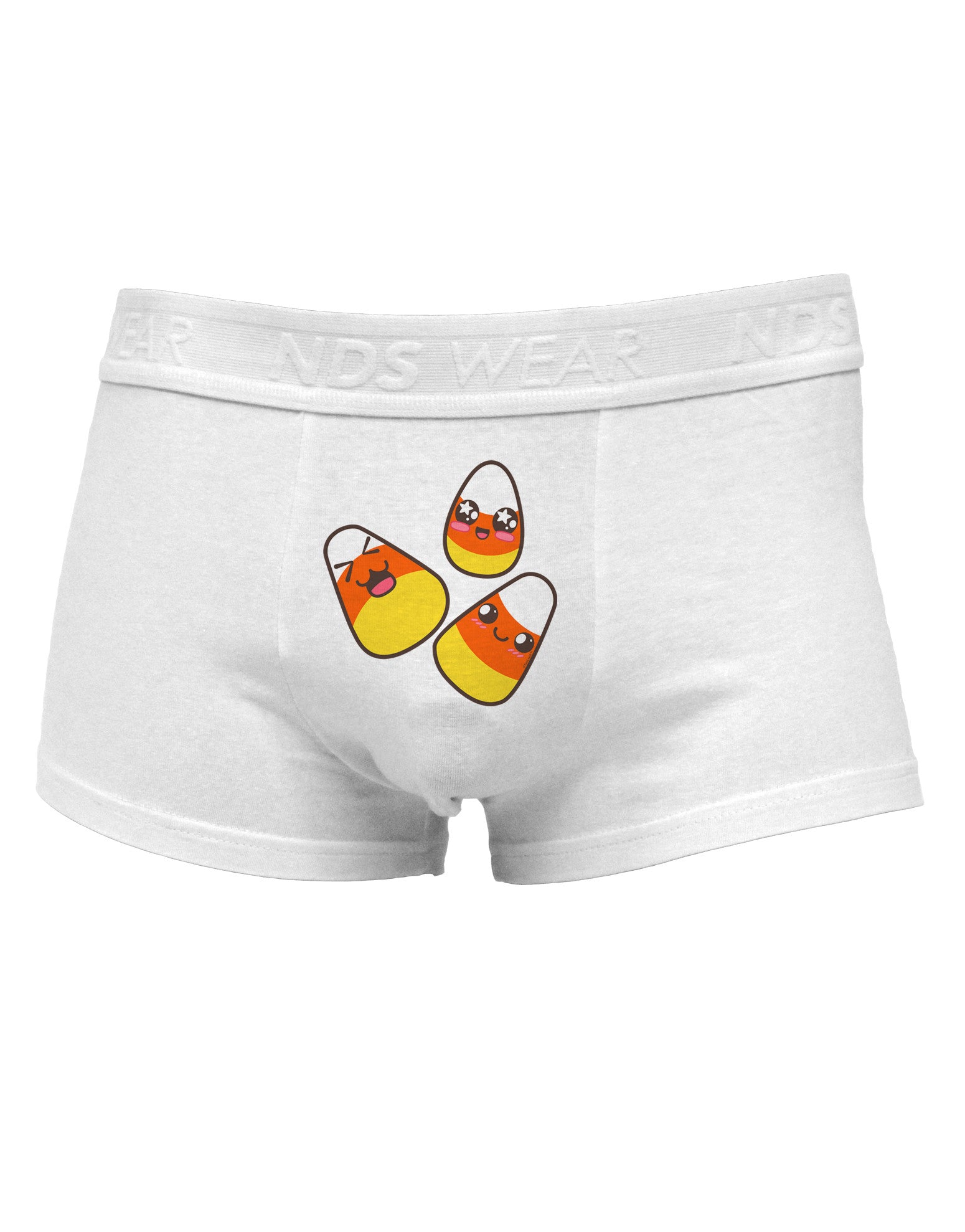Cute Candy Corn Family Halloween Mens Cotton Trunk Underwear-Men's Trunk Underwear-TooLoud-White-Small-Davson Sales