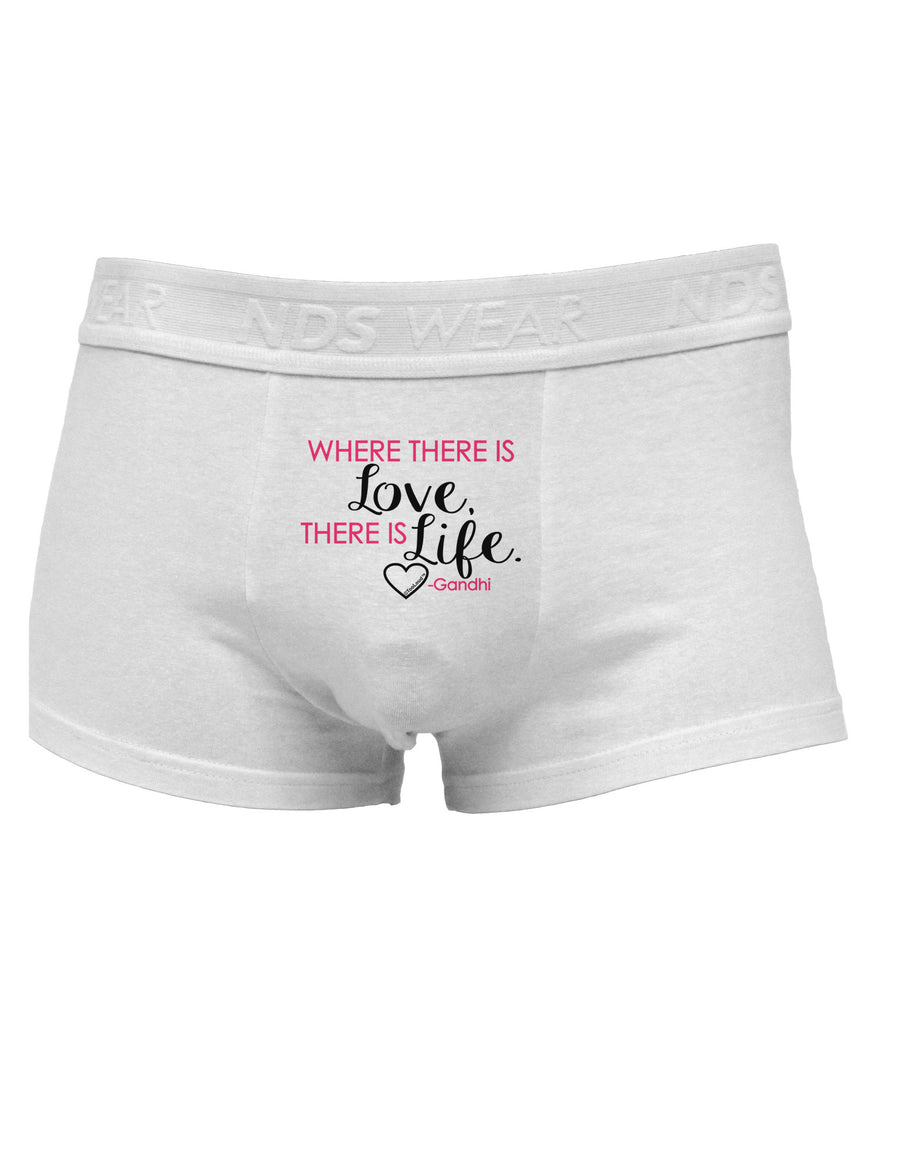 Where There Is Love Gandhi Mens Cotton Trunk Underwear-Men's Trunk Underwear-NDS Wear-White-Small-Davson Sales