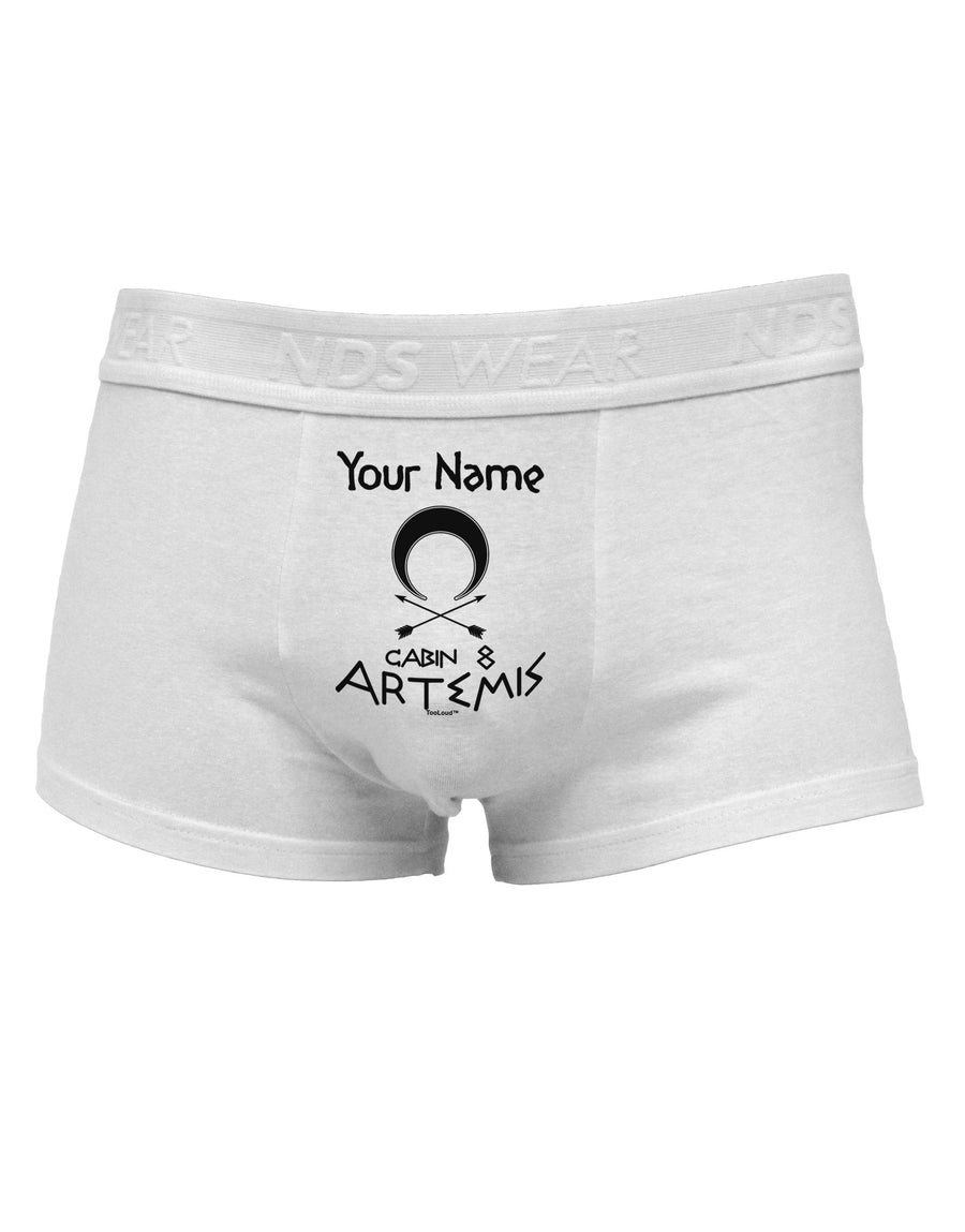 Personalized Cabin 8 Artemis Mens Cotton Trunk Underwear-Men's Trunk Underwear-NDS Wear-White-Small-Davson Sales