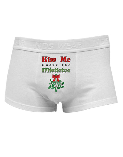 Kiss Me Under the Mistletoe Christmas Mens Cotton Trunk Underwear-Men's Trunk Underwear-TooLoud-White-Small-Davson Sales