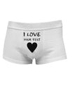 Personalized I Love Customized Mens Cotton Trunk Underwear-Men's Trunk Underwear-NDS Wear-White-Small-Davson Sales