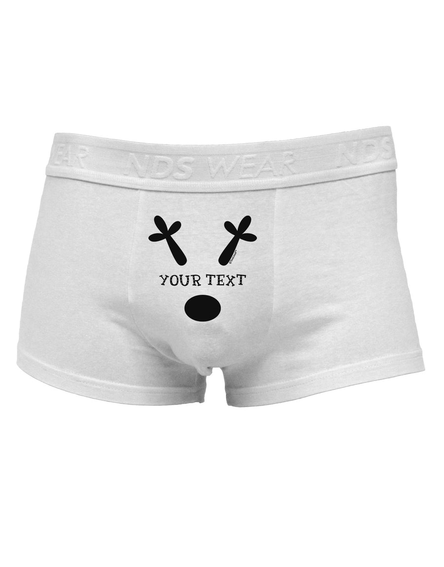 Personalized Matching Reindeer Family Design - Your Text Mens Cotton Trunk Underwear-Men's Trunk Underwear-NDS Wear-White-Small-Davson Sales