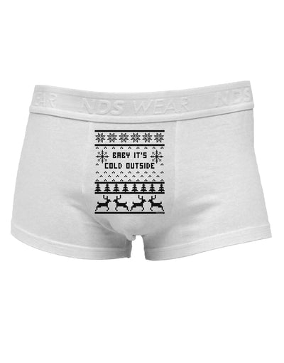 Baby It's Cold Outside Christmas Sweater Design Mens Cotton Trunk Underwear-Men's Trunk Underwear-TooLoud-White-Small-Davson Sales