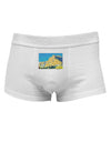 Colorado Snowy Mtns WaterColor Mens Cotton Trunk Underwear-Men's Trunk Underwear-NDS Wear-White-Small-Davson Sales