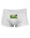 Buy Local - Green Tomatoes Text Mens Cotton Trunk Underwear-Men's Trunk Underwear-NDS Wear-White-Small-Davson Sales