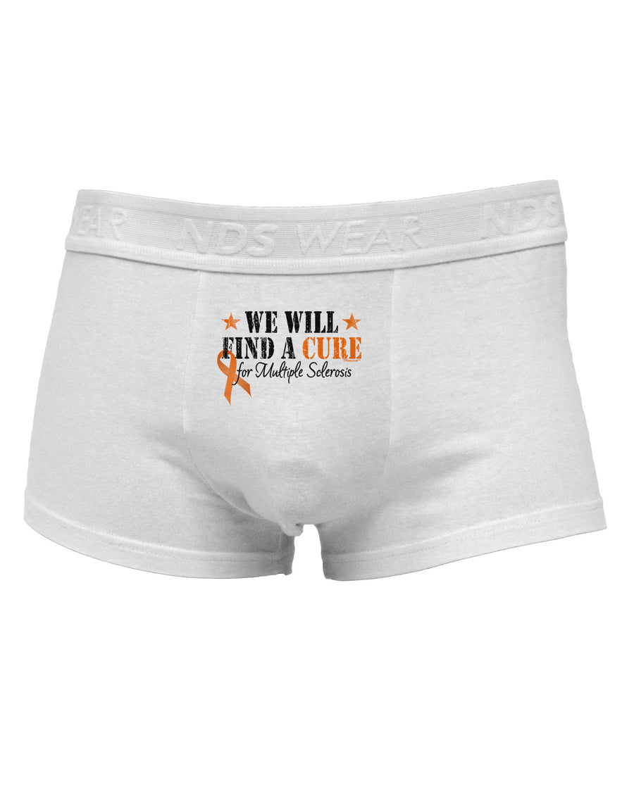 MS - We Will Find A Cure Mens Cotton Trunk Underwear-Men's Trunk Underwear-NDS Wear-White-Small-Davson Sales