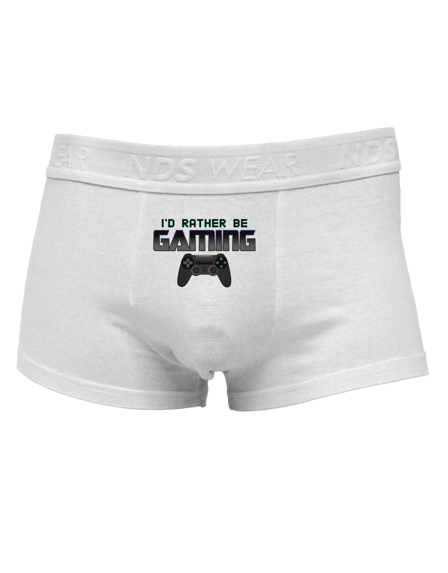 I'd Rather Be Gaming Mens Cotton Trunk Underwear-Men's Trunk Underwear-NDS Wear-White-Small-Davson Sales