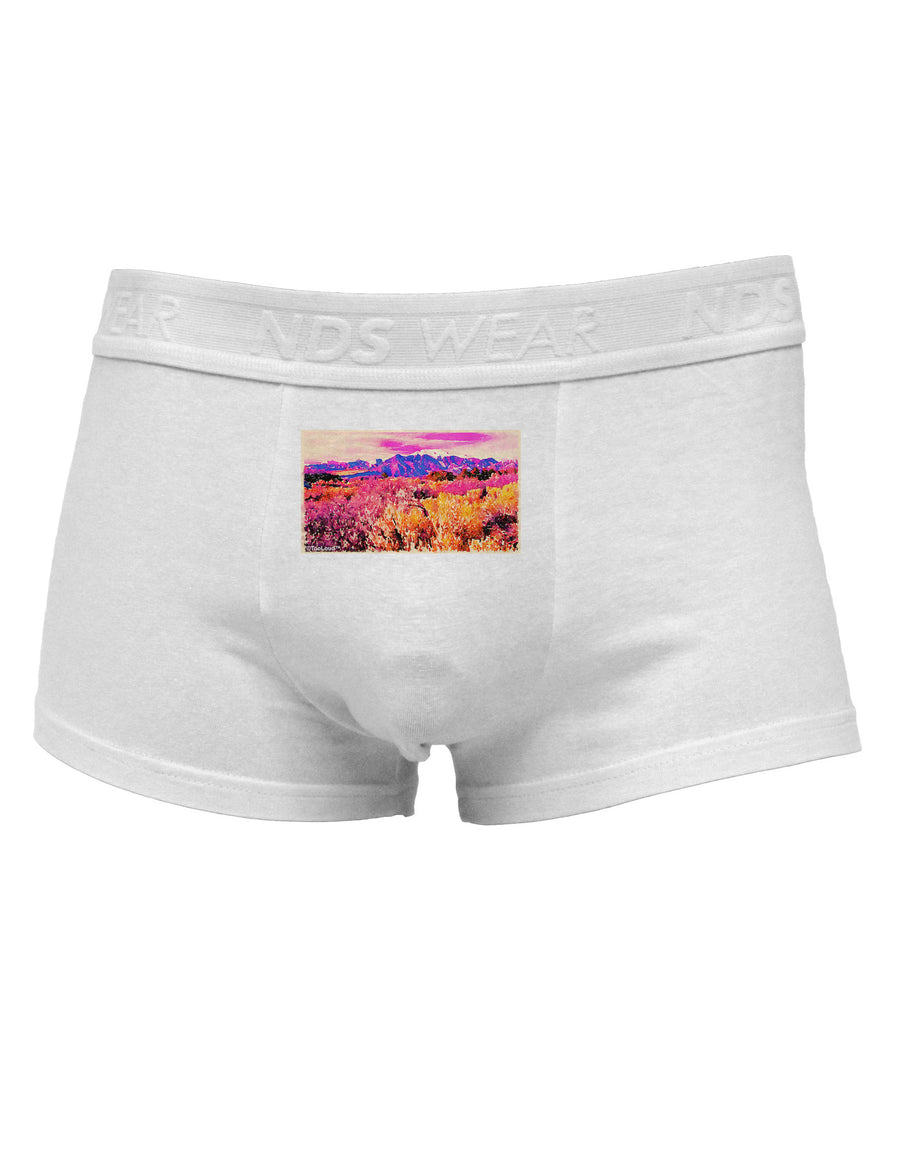 Colorful Colorado Mountains Mens Cotton Trunk Underwear-Men's Trunk Underwear-NDS Wear-White-Small-Davson Sales