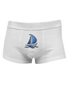 Blue Sailboat Mens Cotton Trunk Underwear-Men's Trunk Underwear-NDS Wear-White-Small-Davson Sales