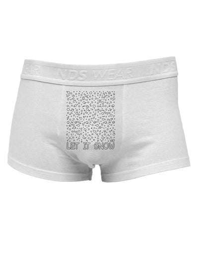 Let It Snow Text Snowflakes - Christmas Mens Cotton Trunk Underwear-Men's Trunk Underwear-TooLoud-White-Small-Davson Sales