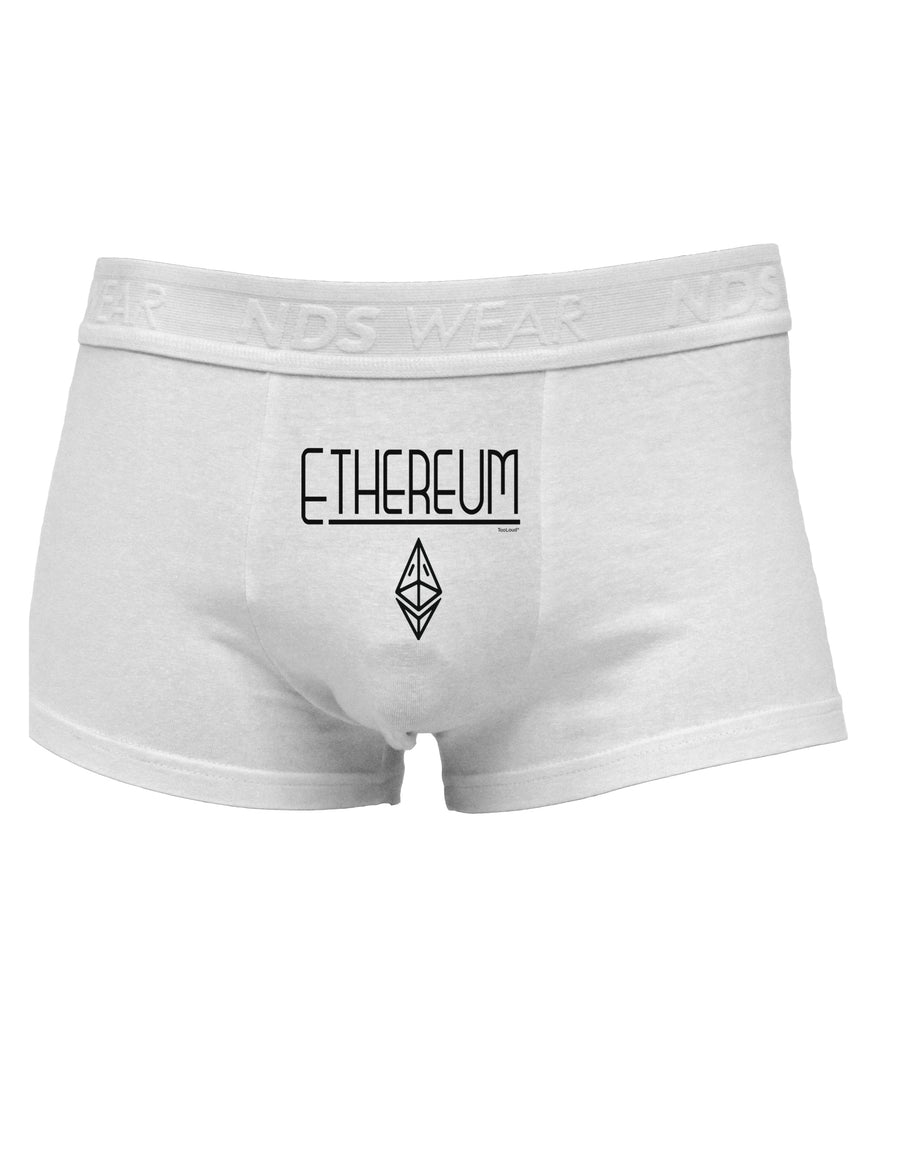 Ethereum with logo Mens Cotton Trunk Underwear-Men's Trunk Underwear-NDS Wear-White-Small-Davson Sales