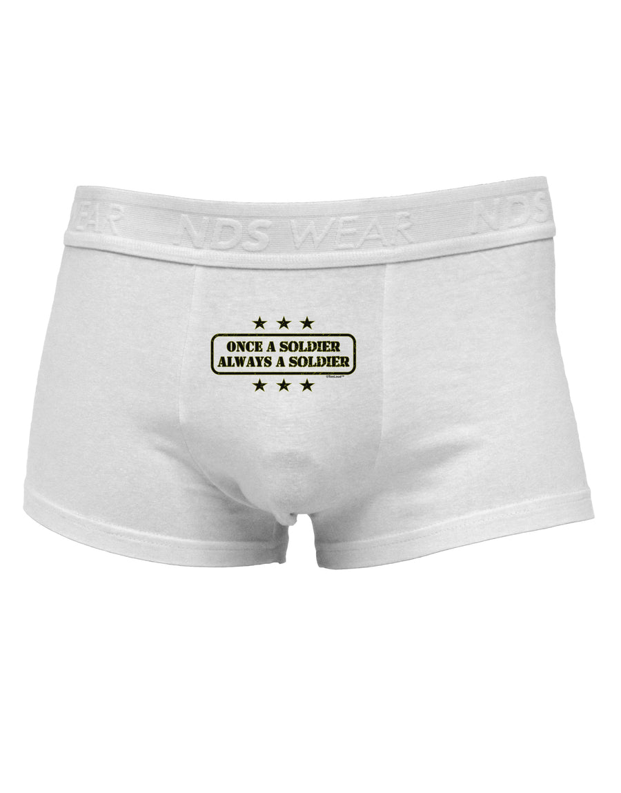 Always A Soldier Mens Cotton Trunk Underwear-Men's Trunk Underwear-NDS Wear-White-Small-Davson Sales